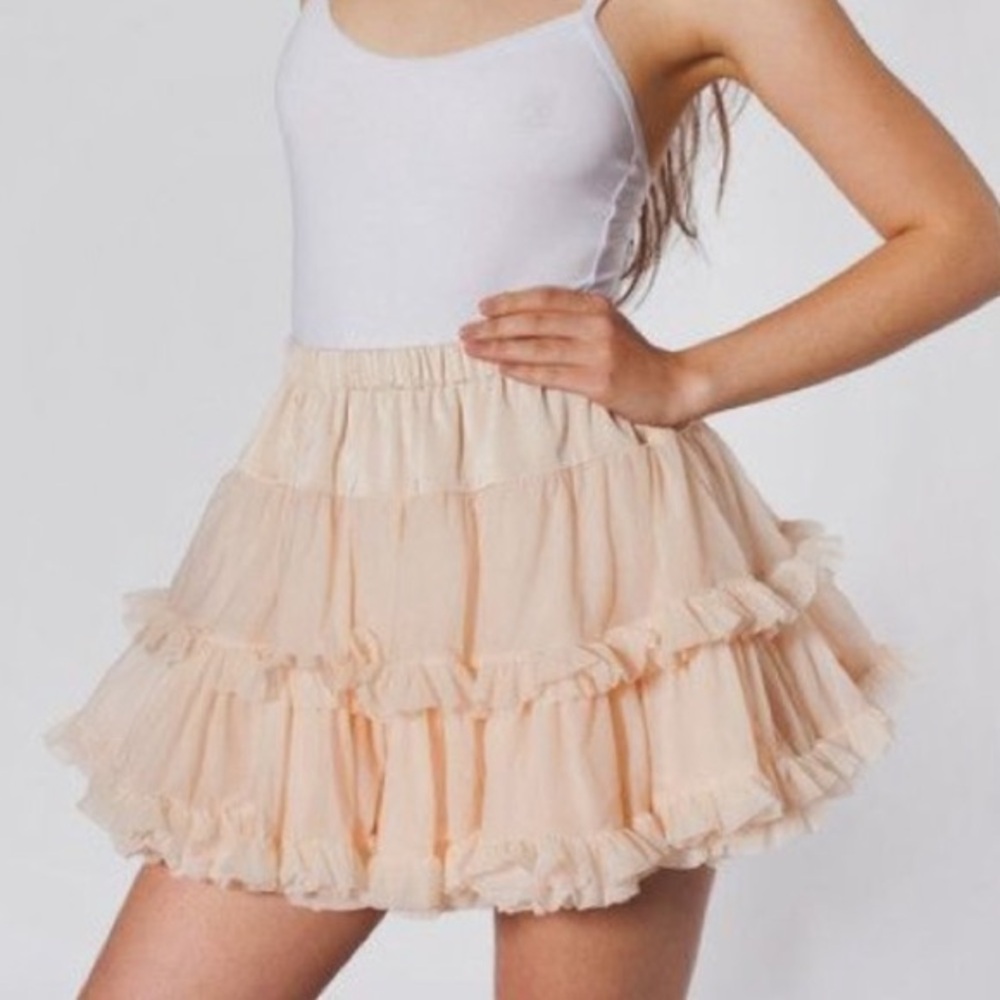 American Apparel White petticoat tulle skirt, one size